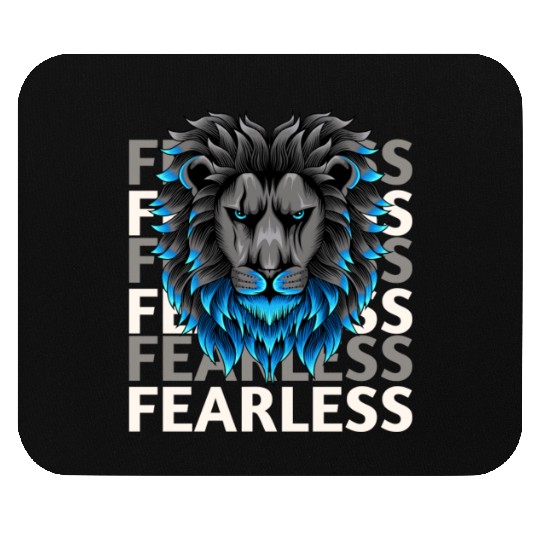 fearless lion design Mouse Pads
