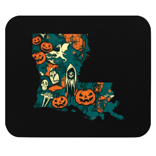 Louisiana USA Halloween Mouse Pads