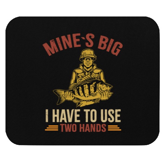 Funny Dad Fishing Mine`s Big Use Two Hands Bass Da Mouse Pads