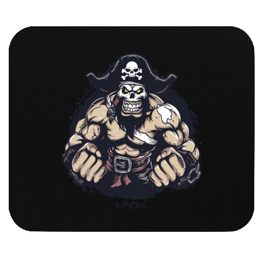 Strong Muscle Wrestler Pirate Mouse Pads