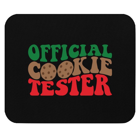 Official Cookie Tester - funny Christmas design Mouse Pads