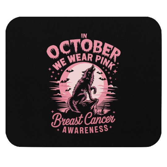 Breast Cancer Design - Wolf Mouse Pads