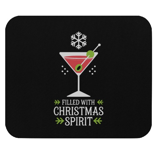 Filled With Christmas Spirit Festive Cocktail Mouse Pads