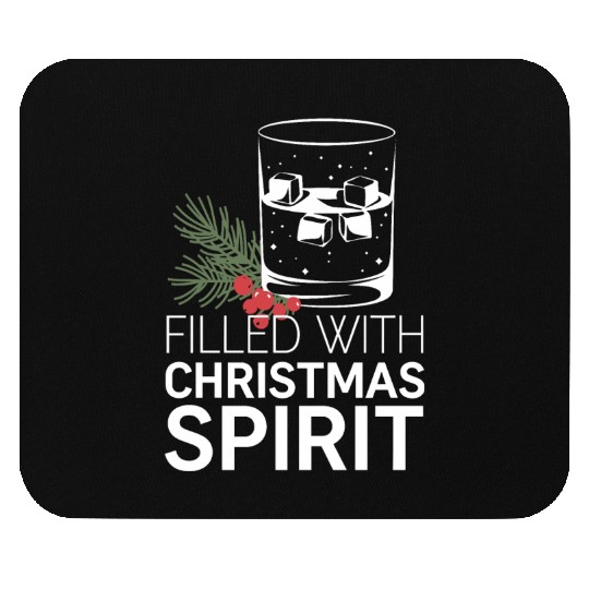 Filled With Christmas Spirit Festive Cheer Artwork Mouse Pads