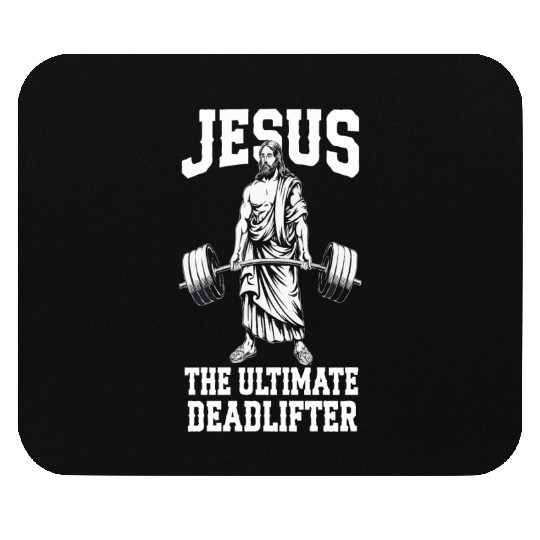 Jesus Deadlifter Muscles Workout Fitness Workout Mouse Pads