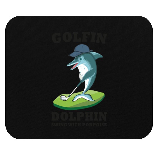 Funny Animal Golfin Dolphin Swing with Porpoise Mouse Pads