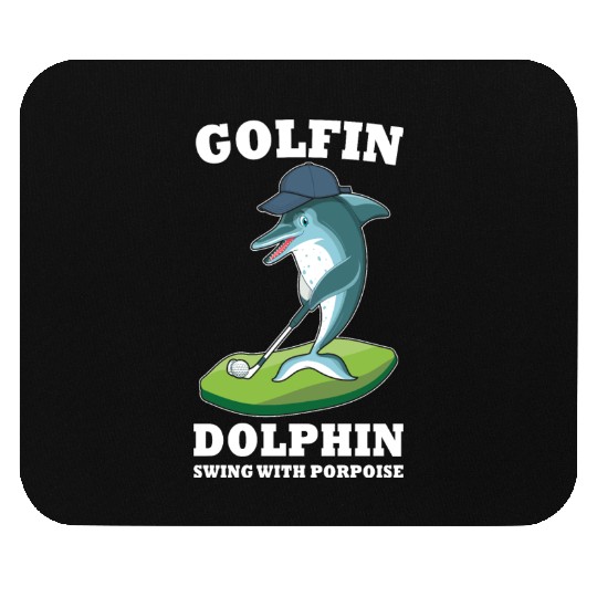 Funny Animal Golfin Dolphin Swing with Porpoise Mouse Pads