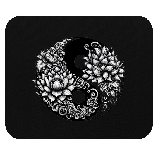 Yang Lotus Harmony Mouse Pads