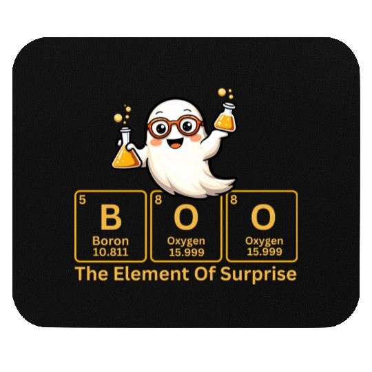 Boo - The Element of Surprise Chemistry Ghost Mouse Pads