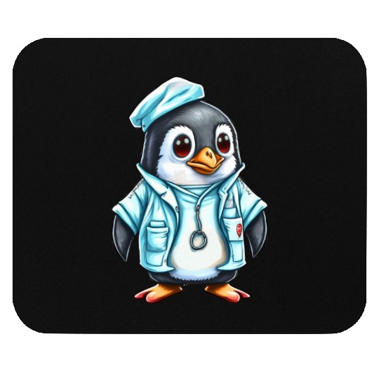 Penguin Doctor, Penguin Famila, funny penguin Mouse Pads
