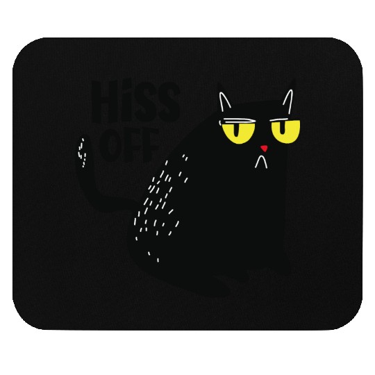 hiss off cat Mouse Pads