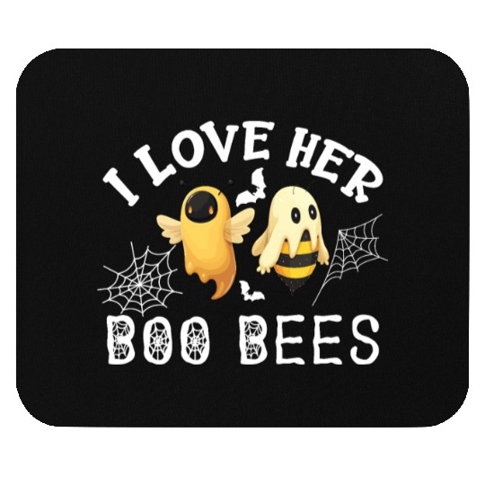 I Love Her Boo Bees Mouse Pads Funny Couples Halloween Co