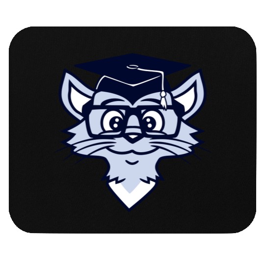 College Degree Cat School-leaving Certificate Pass Mouse Pads