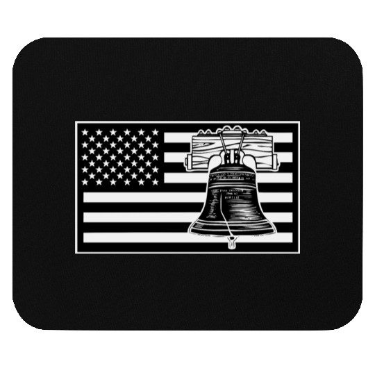 Liberty Bell US Flag LIKE US ON FB #USAPatriotGra Mouse Pads