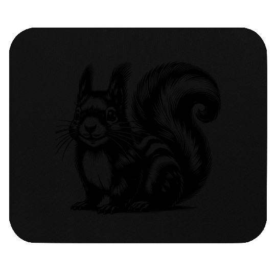 Realistic Squirrel Tattoo Drawing Mouse Pads