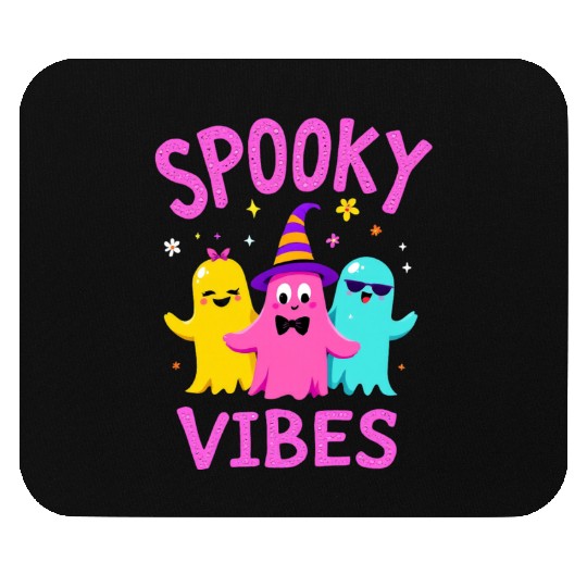 Spooky Vibes Halloween Ghost Party Fun Mouse Pads