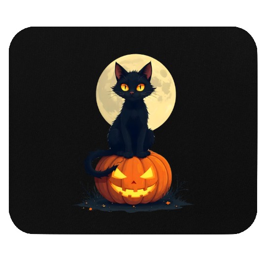 Black Cat Magic Mouse Pads