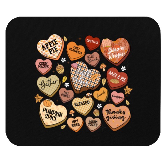 fall candy hearts Mouse Pads