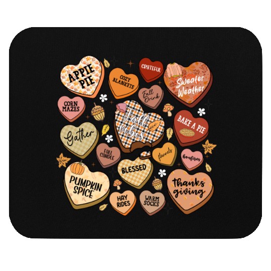 fall candy hearts Mouse Pads