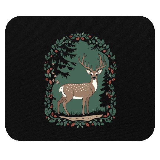 Cottagecore Forest Deer Serenity Mouse Pads