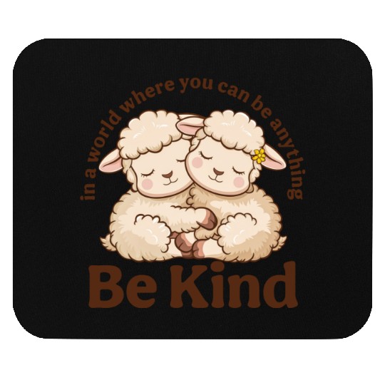 Lamb In a World Where You Can Be Anything Be Kind Mouse Pads