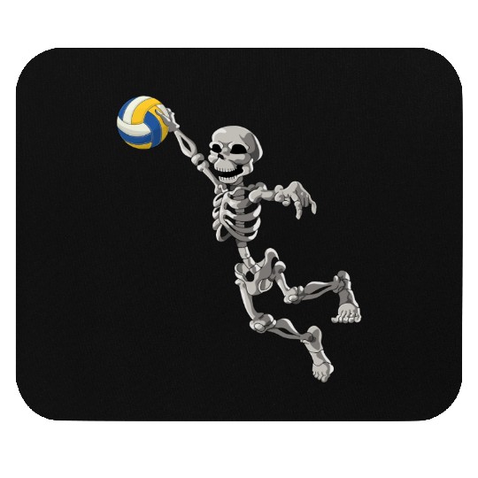 Volleyball Skeleton Volleyball Player Halloween Mouse Pads