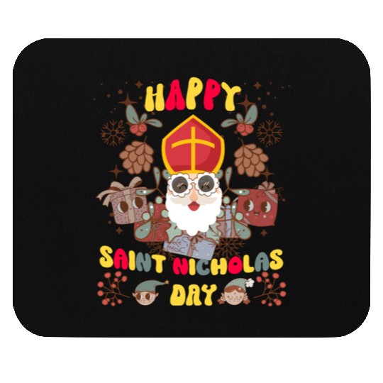 Groovy Saint Nicholas Day logo Mouse Pads