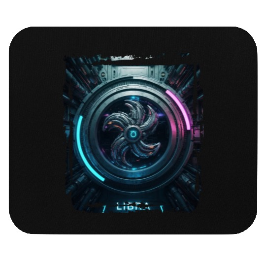 Zodiac sign Libra in cyberpunk era Future Mouse Pads