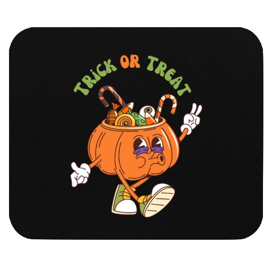 Groovy Pumpkin-Trick or Treat. Mouse Pads