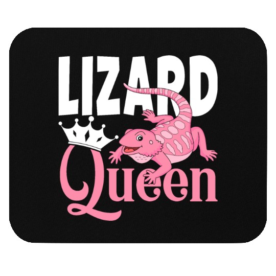 Bearded Dragon Lizard Lover Girl Lizard Queen Mouse Pads