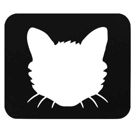Cat Face Silhouette Kitten Head Outline Outline Mouse Pads