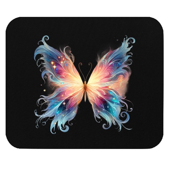 Vibrant Magical Butterfly Design Mouse Pads