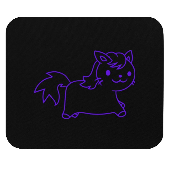 Little Pony Cat Face Little Small Horse Riding Fun Mouse Pads