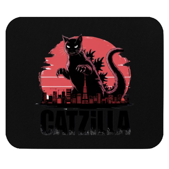 Catzilla: Fierce Feline Monster Mouse Pads