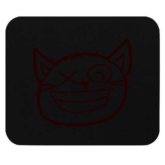 Crazy Cat Weird Funny Eyes Cool Grimace Cartoon Mouse Pads