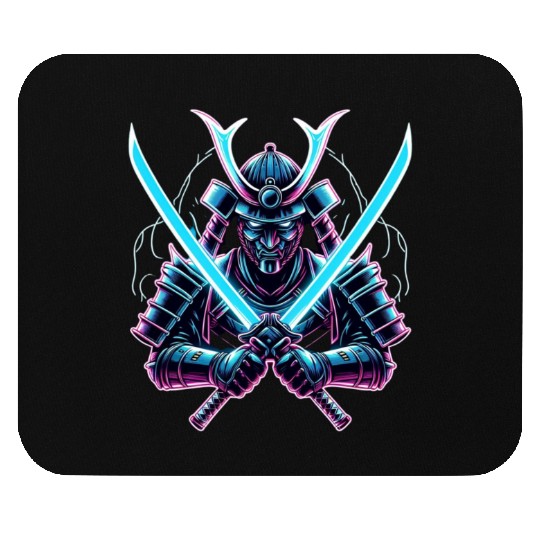 Neon Samurai Mouse Pads