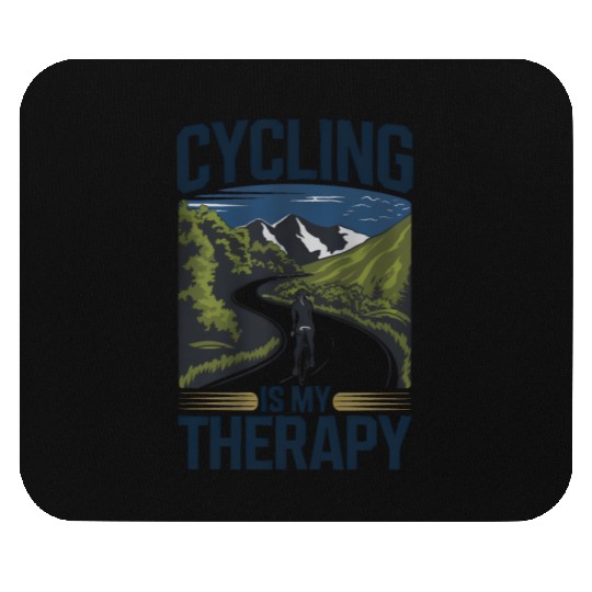 Cycling is My Therapy Mouse Pads