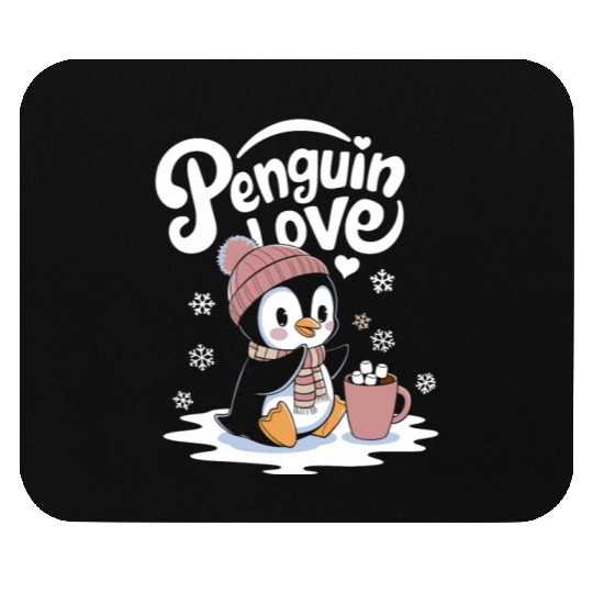 Penguin Love Winter Wonderland Cozy Vibes Mouse Pads