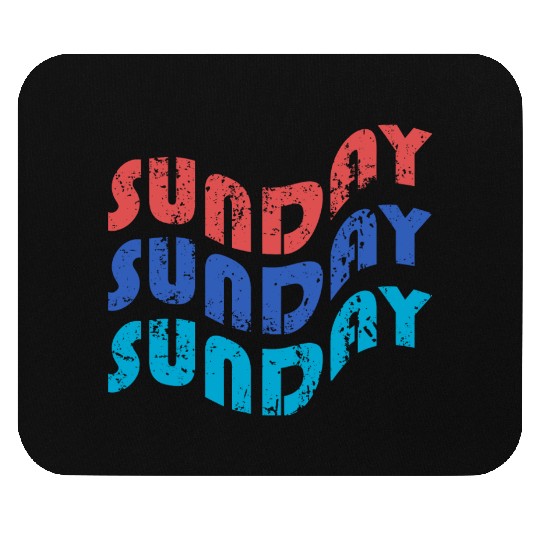 text sunday with theme Tipografi eksperimental Mouse Pads