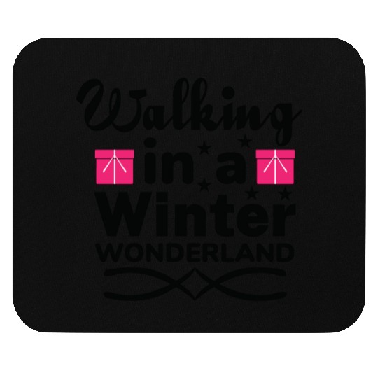 Walking in a winter wonderland Mouse Pads