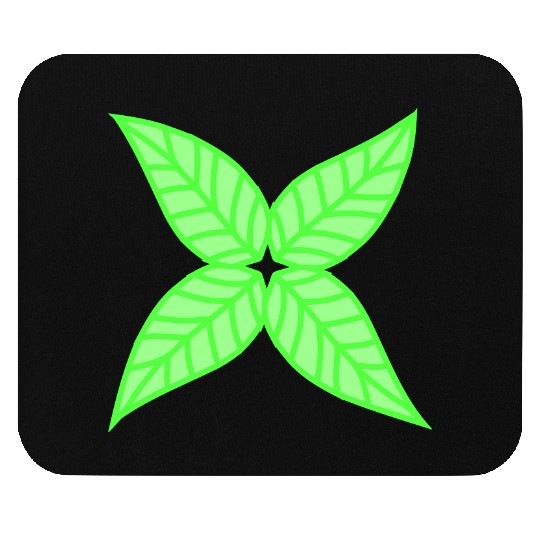 Small Star Leaf Green Pretty Autumn Nature Leaflet Mouse Pads