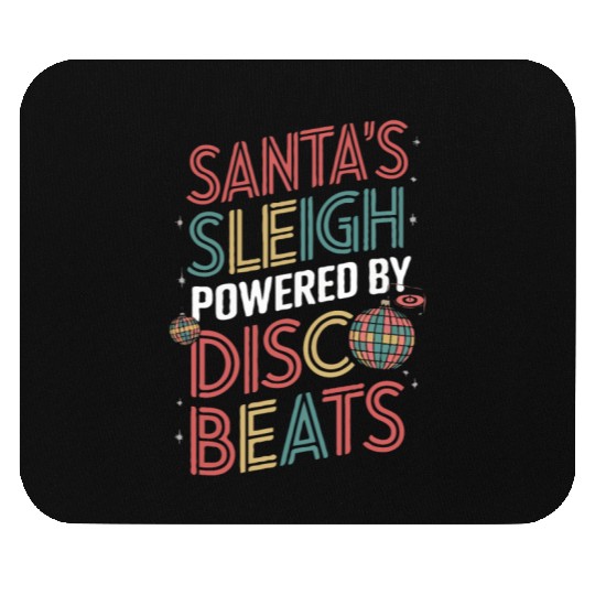 Santa's sleigh powered by disco beats Mouse Pads