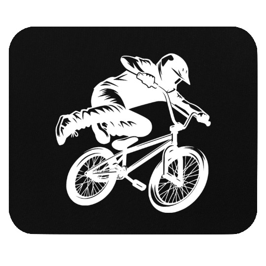 Bmx Stunt Freestyle Rider Jump Design Mouse Pads