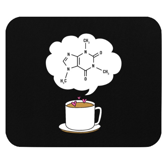 Organic Chemistry Coffee Lover Caffeine Molecule Mouse Pads