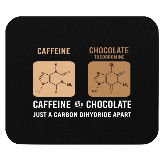 Caffeine Chocolate Funny Organic Chemistry Mouse Pads