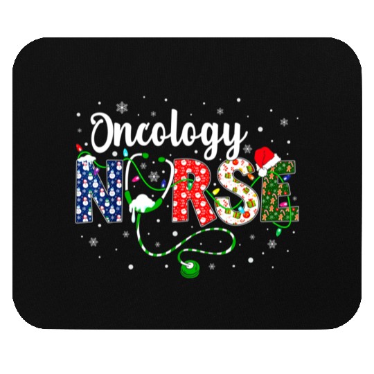 Oncology Nurse Xmas Santa Hat Nurse Christmas Mouse Pads