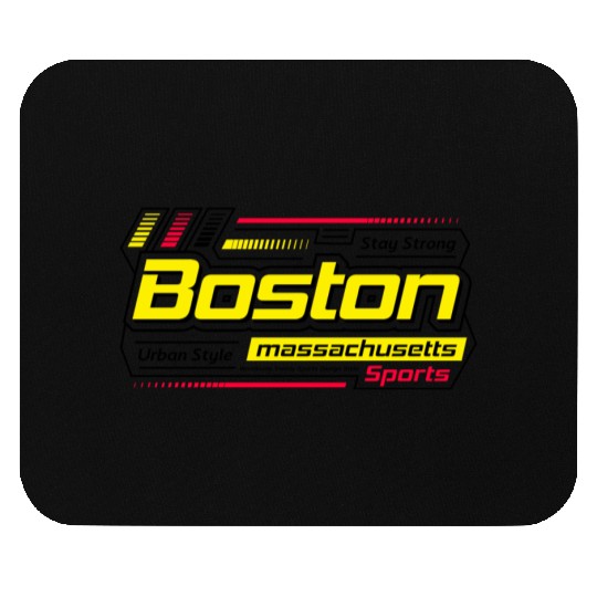 Boston Massachusetts Design Modern Sports Yellow Mouse Pads