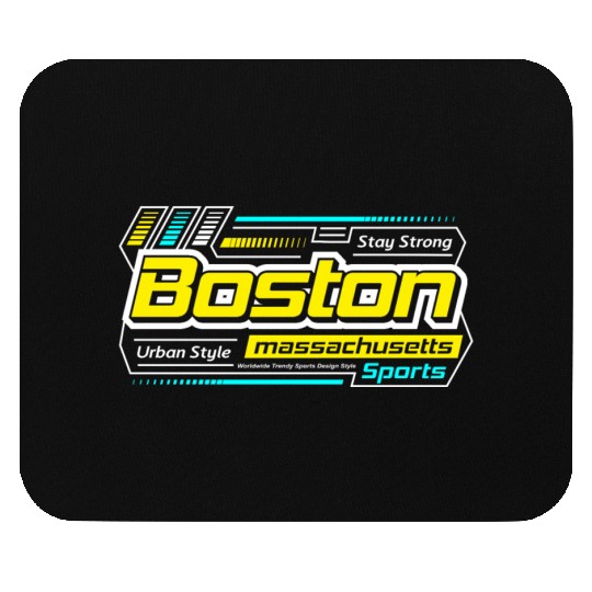 Stay Strong Boston Massachusetts City Yellow Mouse Pads