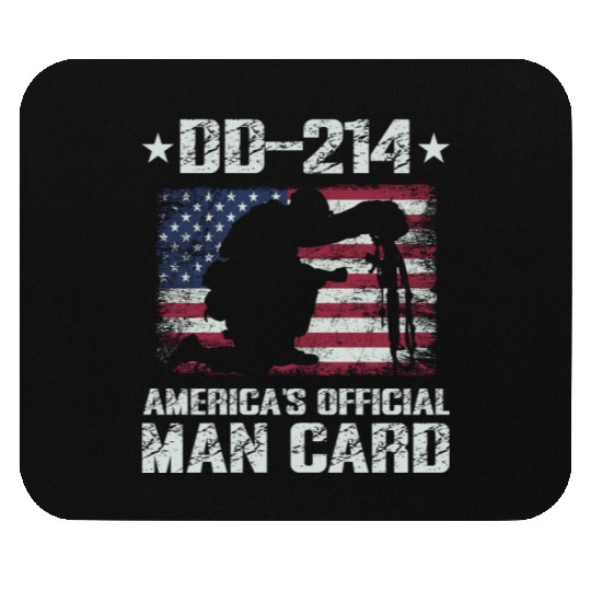 DD-214 America's Official Man Card Veteran Pride Mouse Pads