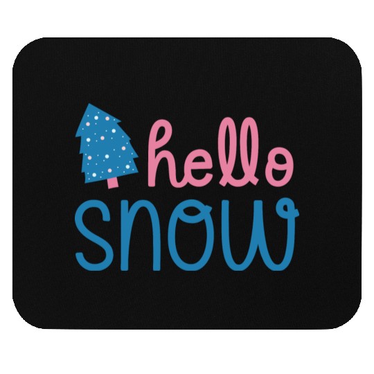Winter Season Blue and Pink Mouse Pads